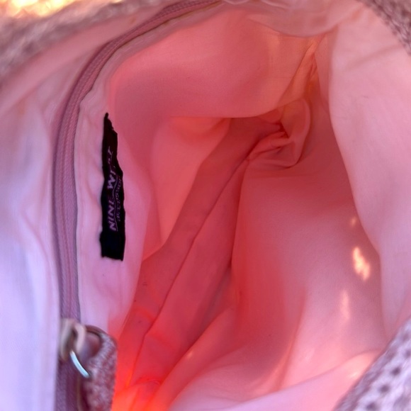 Nine West Dusty pinkBag  NWOT ! perfect for spring or summer mesh & suede inlay - Picture 4 of 5